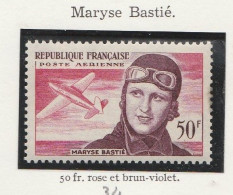 France Poste Aerienne N° 34 ** Maryse Bastié - 1927-1959 Ungebraucht