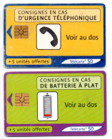Consigne En Cas 2 Télécartes 50  Unités  Telefonkarte Phonecard  (K 303) - 2003