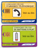 Consigne En Cas 2 Télécartes France 50  Unités  Telefonkarte Phonecard  (K 303) - 2003