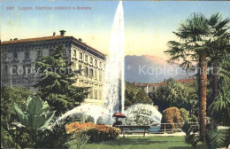 11742783 Lugano TI Giardino Pubblico E Fontana Lugano - Autres & Non Classés