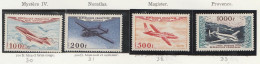 France Poste Aerienne N° 30 à 33 ** Série Prototypes - 1927-1959 Mint/hinged