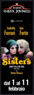 ITALIA - SEGNALIBRO / BOOKMARK - TEATRO AMBRA JOVINELLI - SISTERS: COME STELLE NEL BUIO - I. FERRARI / I. FORTE - I - Marcapáginas