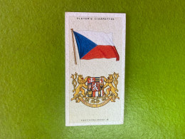 Player's Cigarettes Card National Flags And Arms - Czechoslovakia - Altri & Non Classificati