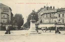 26 - VALENCE - AVENUE FELIX FAURE ET STATUE BANCEL - Valence