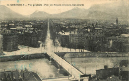 38 - GRENOBLE -  VUE GENERALE - PONT DE FRANCE ET COURS JEAN JAURES - Grenoble