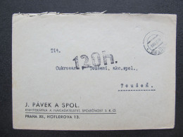 BRIEF Praha - Toušeň Provisorium J. Pávek 1945  /// P6762 - Cartas & Documentos