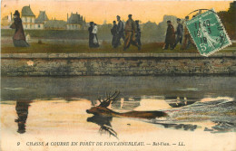 77 - CHASSE A COURRE EN FORET DE FONTAINEBLEAU - BAT L'EAU - Fontainebleau