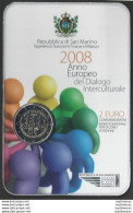2008 San Marino € 2,00 Dialogo Intercultorale FDC - San Marino