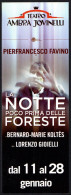 ITALIA - SEGNALIBRO / BOOKMARK - TEATRO AMBRA JOVINELLI - LA NOTTE PRIMA DELLE FORESTE - PIERFRANCESCO FAVINO - I - Lesezeichen