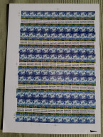 Croatia 1998 Red Cross TBC Humanity Sheet Self-adhesive Stamps Tete-beche Type I + Type II - Croazia
