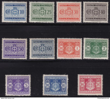 1945 LUOGOTENENZA, Tasse N° 86/96 Serie Di 11 Valori MNH/** - Nuevos