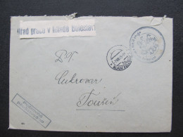 BRIEF Mladá Boleslav - Toušeň Cukrovar Provisorium Zuckerfabrik 1945  /// P6759 - Storia Postale