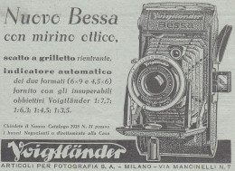 Macchina Fotografica Voigtlander BESSA - Pubblicità D'epoca - 1938 Old Ad - Advertising