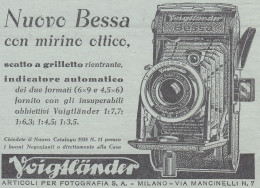 Macchina Fotografica Voigtlander BESSA - Pubblicità D'epoca - 1938 Old Ad - Advertising