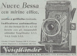 Macchina Fotografica Voigtlander BESSA - Pubblicità D'epoca - 1938 Old Ad - Advertising