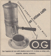 Il Vero Caffè Olandese O. G - Pubblicità D'epoca - 1938 Old Advertising - Publicités