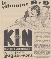Biscotto Vitaminizzato KIN Guglielmone - Pubblicità D'epoca - 1938 Old Ad - Publicités