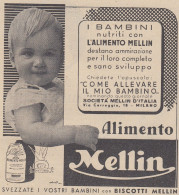 Alimento E Biscotti MELLIN - Pubblicità D'epoca - 1938 Vintage Advertising - Publicités