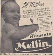 Alimento E Biscotti MELLIN - Pubblicità D'epoca - 1938 Vintage Advertising - Publicités