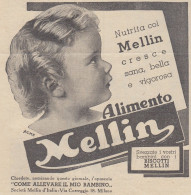 Alimento E Biscotti MELLIN - Pubblicità D'epoca - 1938 Vintage Advertising - Publicités