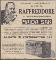 Tavolette MAIDA SAK - Pubblicità D'epoca - 1937 Vintage Advertising - Publicités