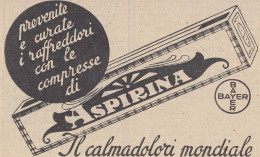 Aspirina Bayer - Pubblicità D'epoca - 1937 Vintage Advertising - Publicités