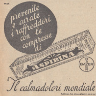 Aspirina Bayer - Pubblicità D'epoca - 1937 Vintage Advertising - Publicités