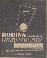 Rodina Montecatini - Pubblicità D'epoca - 1937 Vintage Advertising - Publicités