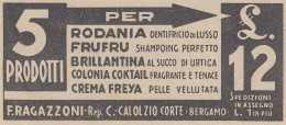 F. Ragazzoni - Calolzio Corte - Pubblicità D'epoca - 1937 Old Advertising - Publicités