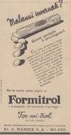 Pastiglie FORMITROL - Pubblicità D'epoca - 1937 Vintage Advertising - Publicités