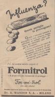 Pastiglie FORMITROL - Pubblicità D'epoca - 1937 Vintage Advertising - Publicités