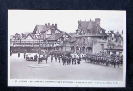 Cp, 14, Lisieux, XI E Congrès Eucharistique National, Place De La Gare, Arrivée Du Préfet, Ed. Françoise-Saintot - Lisieux