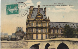 75 PARIS 1er - Pont Royal Et Pavillon De Flore - Circulée 1914 - Ponts