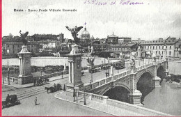 ROMA - PONTE VITTORIO EMANUELE - ANIMATA - FORMATO PICCOLO - EDIZ. STA - SCRITTA AL RETRO - Ponti