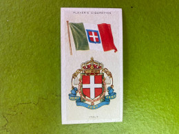 Player's Cigarettes Card National Flags And Arms - Italy - Altri & Non Classificati