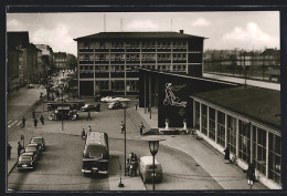 AK Aschaffenburg Am Main, Hauptbahnhof Mit Autos Und Bus  - Aschaffenburg