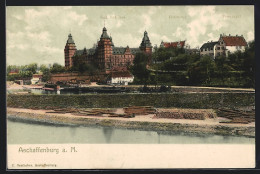 AK Aschaffenburg A. M., Teilansicht Mit Kgl. Schloss Und Forstamt  - Aschaffenburg