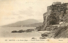 06 - MENTON -  LES ROCHERS ROUGES - FRONTIERE FRANCO ITALIENNE - Menton