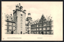 AK Aschaffenburg, Schlosshof Im Sonnenschein  - Aschaffenburg