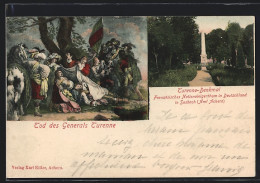 AK Sasbach /Amt Achern, Turenne-Denkmal Und Gemälde Tod Des Generals Turenne  - Sasbach