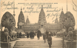 13 - MARSEILLE - EXPOSITION COLONIALE 1922 - GRAND PALAIS DE L'INDO-CHINE - ALLEE CENTRALE - Koloniale Tentoonstelling 1906-1922