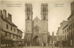 71 - CHALON SUR SAONE -   CATHEDRALE  ST VINCENT - FACADE ACTUELLE - Chalon Sur Saone