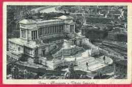 ROMA - MONUMENTO A VITTORIO EMANUELE - FORMATO PICCOLO - EDIZ. VERDESI ROMA - VIAGGIATA  1935 - Altare Della Patria