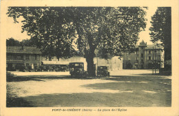 38 - PONT DE CHERUY - LA PLACE DE L'EGLISE - Otros & Sin Clasificación