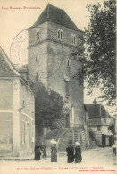 64 -  SALIES DE BEARN - EGLISE ST VINCENT - FACADE - CACHET MILITAIRE " RADIOLOGIQUE 18e  REGION LE MEDECIN CHEF" - Salies De Bearn