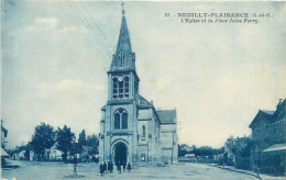 93 - NEUILLY PLAISANCE - L'EGLISE ET LA PLACE JULES FERRY - Neuilly Plaisance