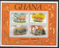 GHANA - BLOC N°238 ** (1993) Animaux De La Ferme. - Ghana (1957-...)