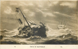 TABLEAU - BATEAU - DANS LA BOURRASQUE - Autres & Non Classés