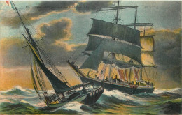  CPA BATEAU - TROIS MAT PRENANT SON PILOTE - Sailing Vessels