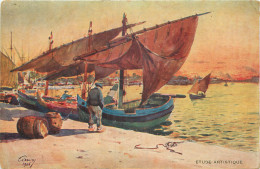 ILLUSTRATEUR - BATEAUX PORT - ETUDE ARTISTIQUE - Other & Unclassified